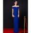 TS Couture? Formal Evening Dress Sheath / Column Off-the-shoulder Floor-length Chiffon with Bow(s)  